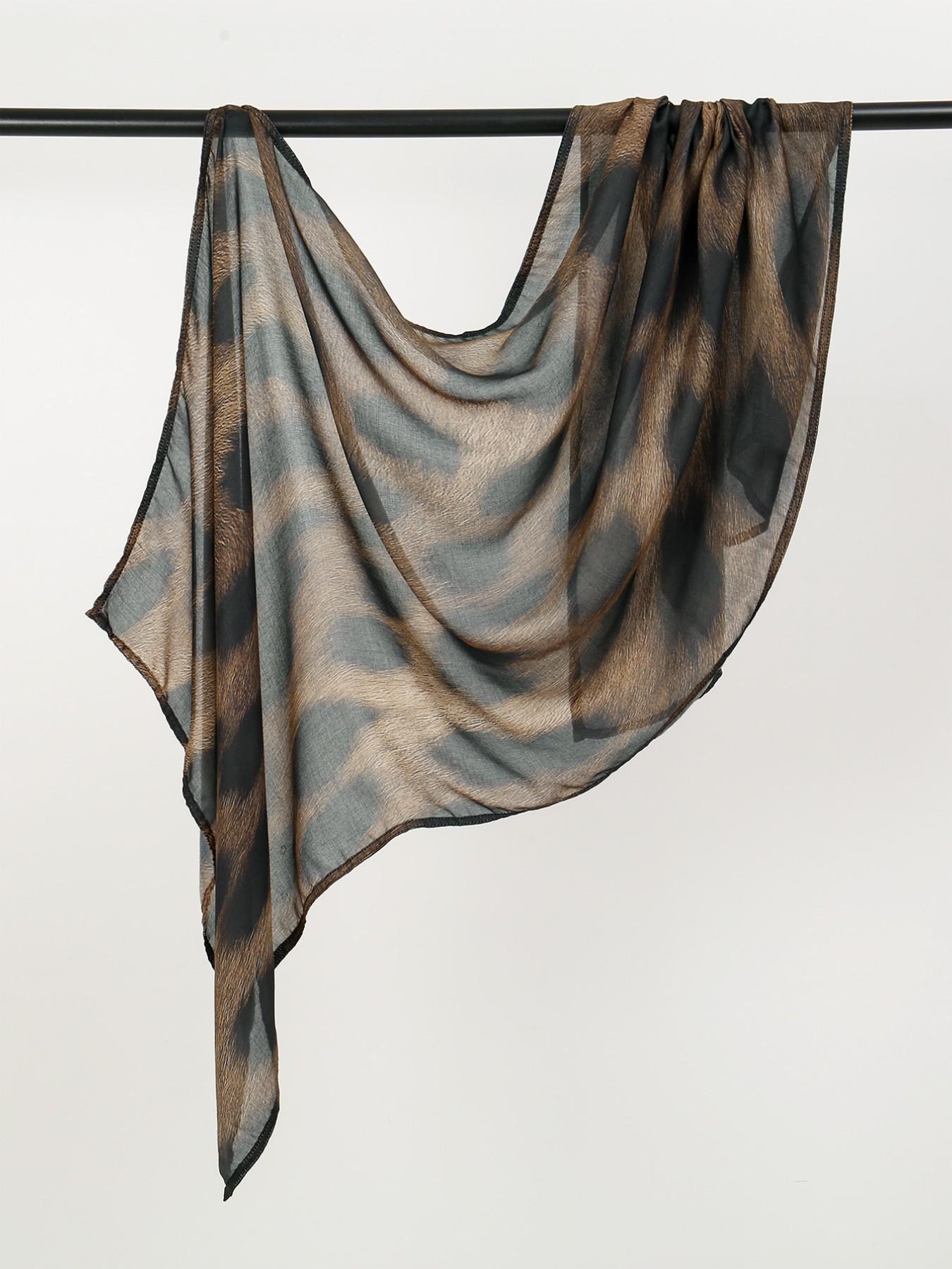 1PC Women's Bohemian Style Watercolor Floral Print Hijab Vela Headscarf/Scarf, Casual Soft Windproof Shawl, Suitable For Daily Wear For Dress Turban Hijab