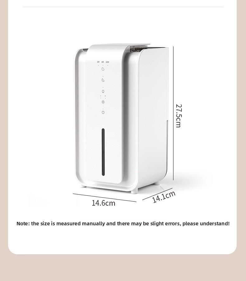 Touch Screen Silent Home Dehumidifier Negative Ion Air Purify Dryer for Bedroom Basement