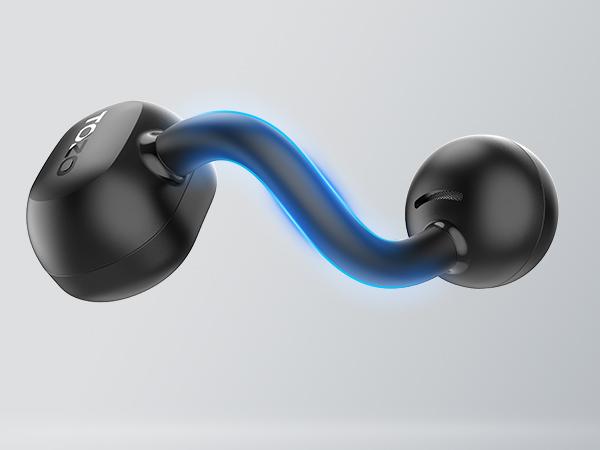 TOZO OpenEarRing True Open Ear Headphones, Lightweight Open Ear Clip Wireless Earbuds, Bluetooth Sports Black Headset Audio Electronic Charging Chargeable Water Proof noisecancellingheadphones headphones bluetooth Digital Protection