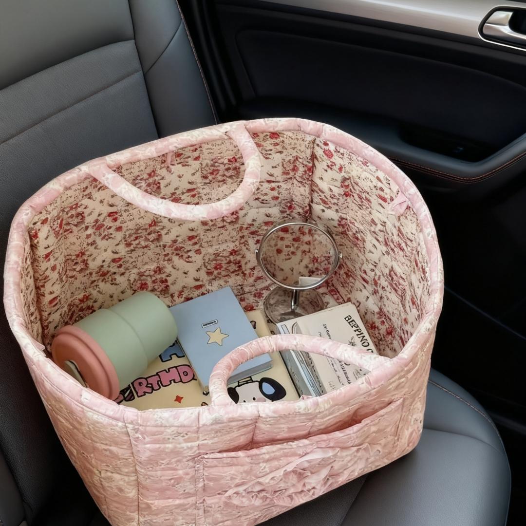 Car Storage Basket Organizer, Multi-Purpose Car Interior Accessories, Easter & Mother’s Day Gift, Durable & Space-Saving Design for Vehicles