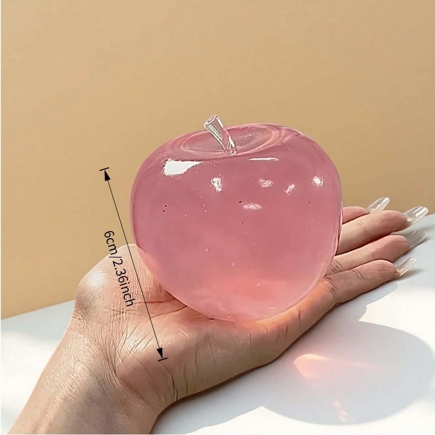 Crystal Apple Stress Ball, Soft, Ultra-Thin Skin, Smooth Texture, Desk Toy, Office Relaxation Gift, Sensory Play Toy
