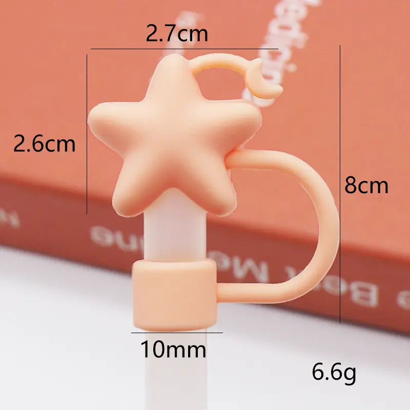 Silicone Orange Star Moon 10mm