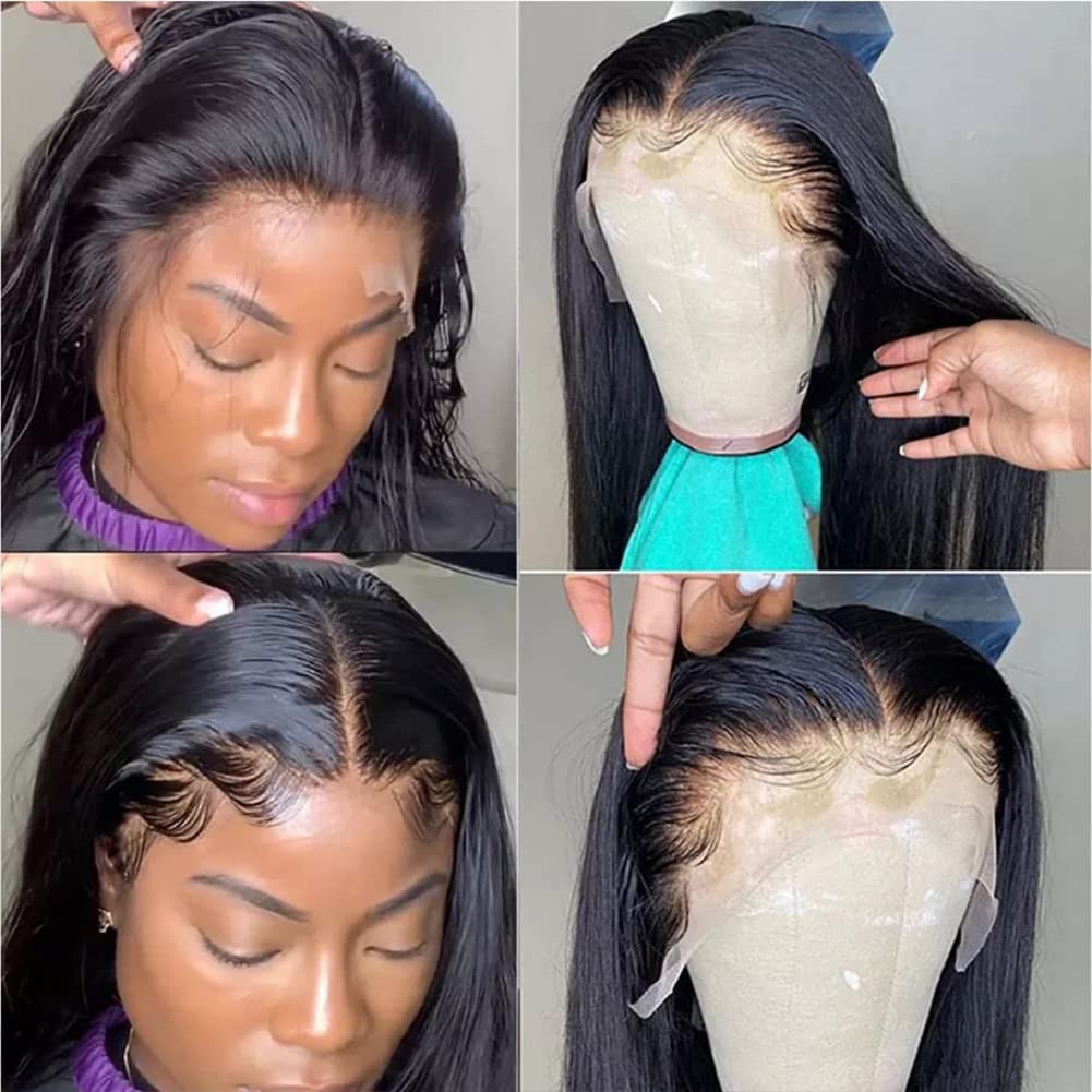 30"=$114 HD Transparent 13x6 Lace Frontal Wigs Human Hair Straight Pre-Plucked With Baby Hair 13x4 Lace Front Wig Smooth Virgin Hair For Women