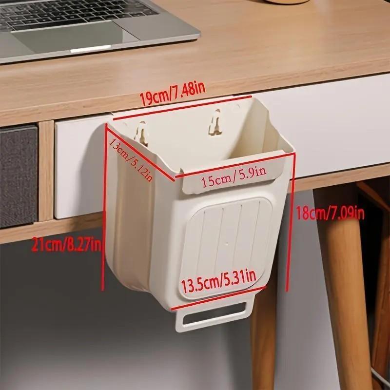 Foldable Collapsible Kitchen Trash Can, Hanging Garbage Bin, Space-Saving Cabinet Mount, Household Kitchen Storage Accessories, Home Kitchen Utensils