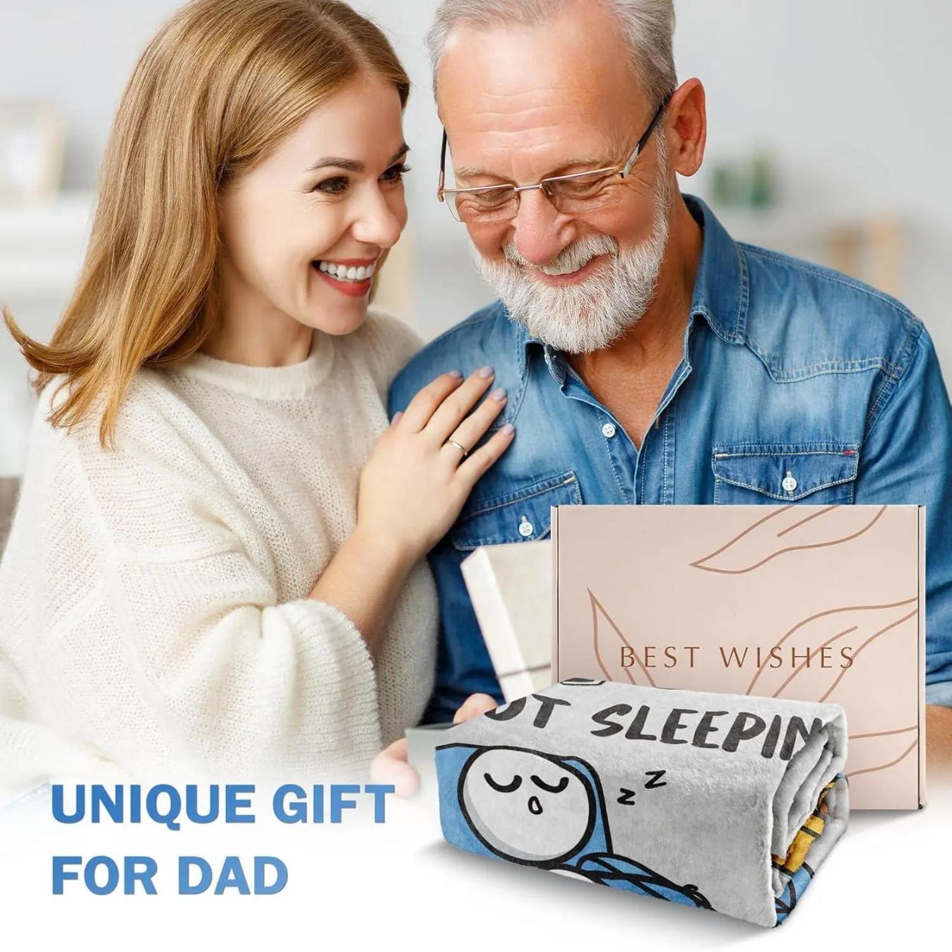Funny Christmas Birthday Gifts for Dad Husband Dad is Not Sleeping Blanket Super Soft Flannel Throw Blanket for Couch and Napping, Dad Gifts from Daughter Son, Christmas Gifts, Birthday Gifts, Father’s Day Gift, Cozy Home Decor TikTok Made Me Buy It
