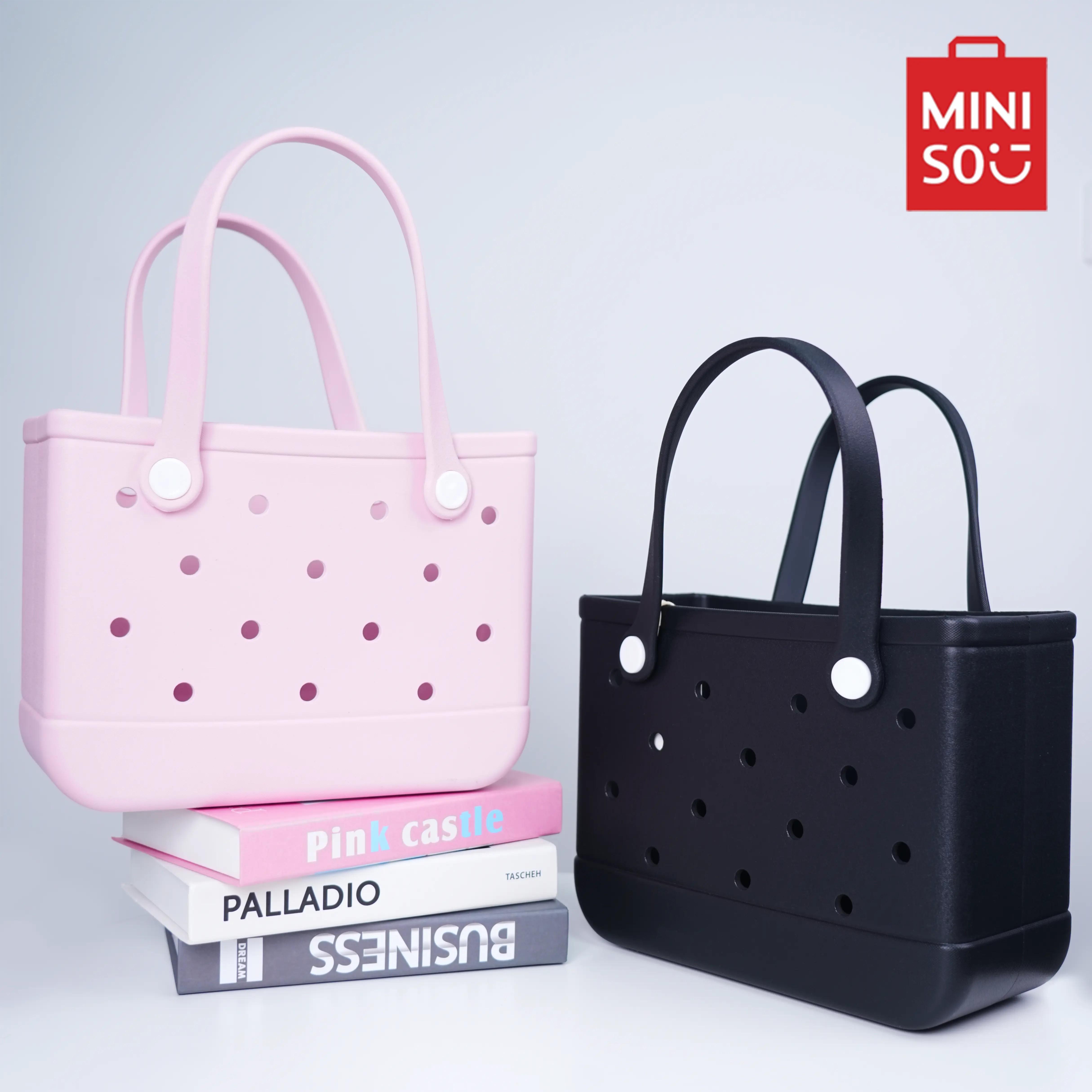【Easter Gift Handbag】Miniso Easter Egg Hunt Bag  Classic Stylish Tote Bags with Handle Easter Gift Basket For Kids Family Party Picnic Gathering with Friends