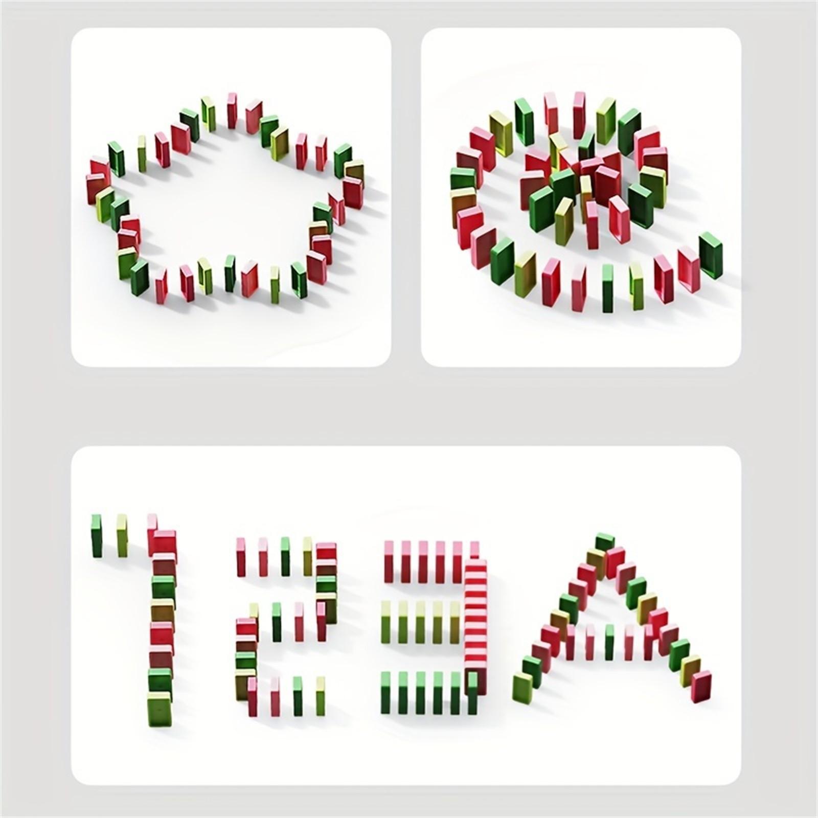 Creative Domino Train Set, Automatic Card Track, Ideal for Kids Aged 3+, Enhances Hand-Eye Coordination, Indoor & Outdoor Play, Birthday Gift!Requires 2 AA batteries (not included)