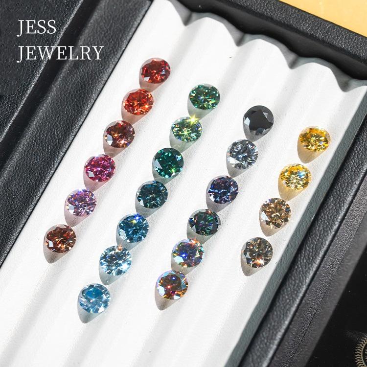 【#306 halo set】S925 4ct synthetic moissanite earring set, pure and color