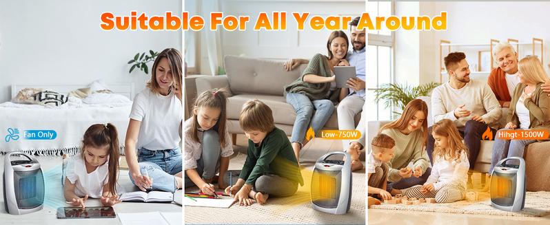 Space Heater,Electric Portable Heater Fan for Indoor Use 1500W/750W ETL Certified Ceramic Small Mini Heater with Thermostat, Home Dorm Office Desktop and kitchen,BLACK Space Heater,Electric Portable Heater Fan for Indoor Use 1500W/750W ETL Certified Ceramic Small Mini Heater with Thermostat, Home Dorm Office Desktop and kitchen,BLACK