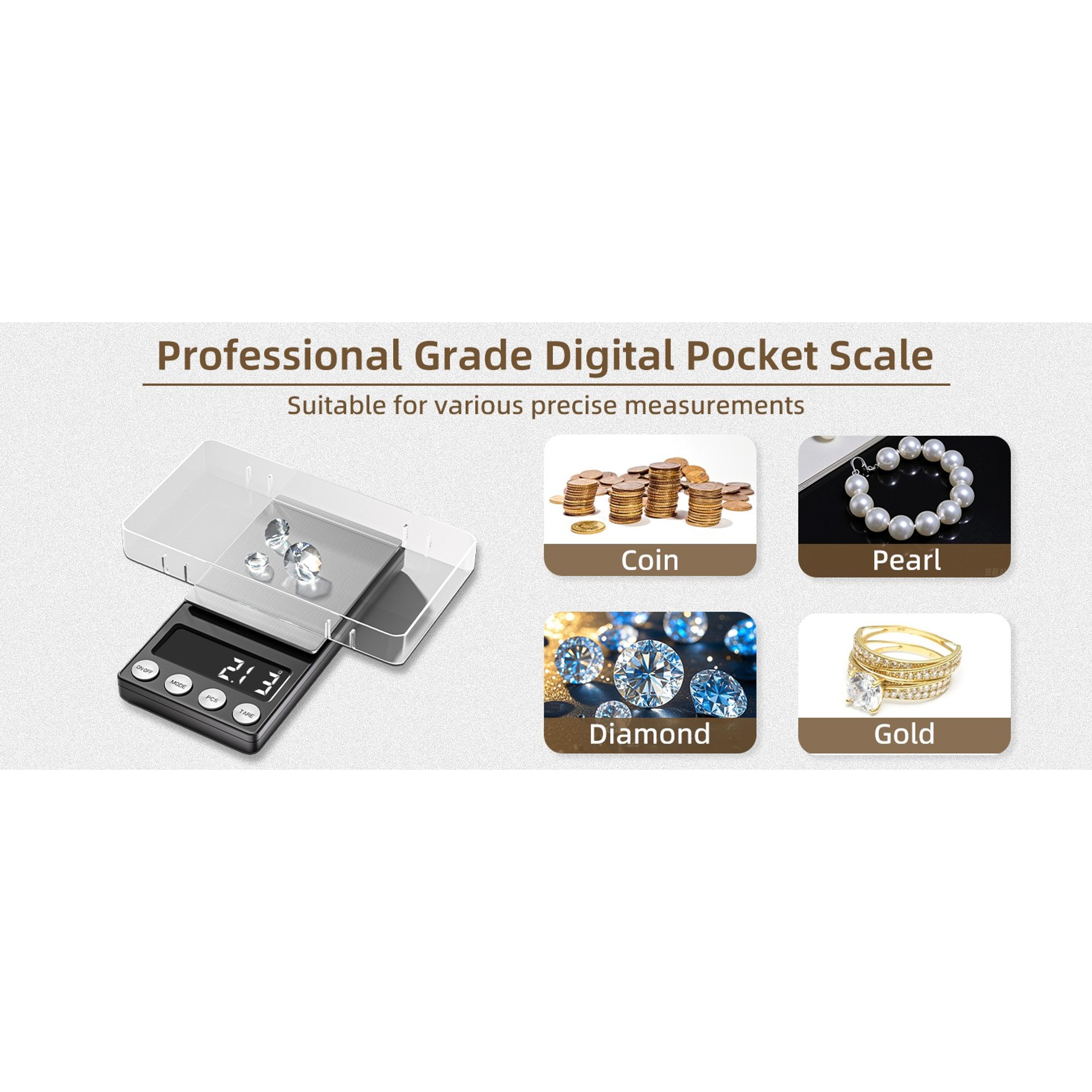 0.01g Accuracy Digital Gram Scale, 200g Capacity with Calibration Weight, for Coins, Gold, Jewelry, Bank & Home Use 0.01g Accuracy Digital Gram Scale, 200g Capacity with Calibration Weight, for Coins, Gold, Jewelry, Bank & Home Use