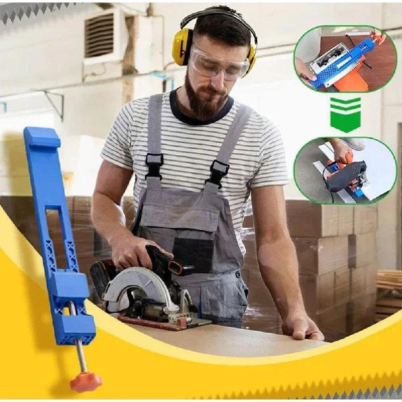 High-quality Adjustable Cutting Machine Base Guide Rail ABS Circular Saw Milling Positioning Clamps Lock The Cutter Base