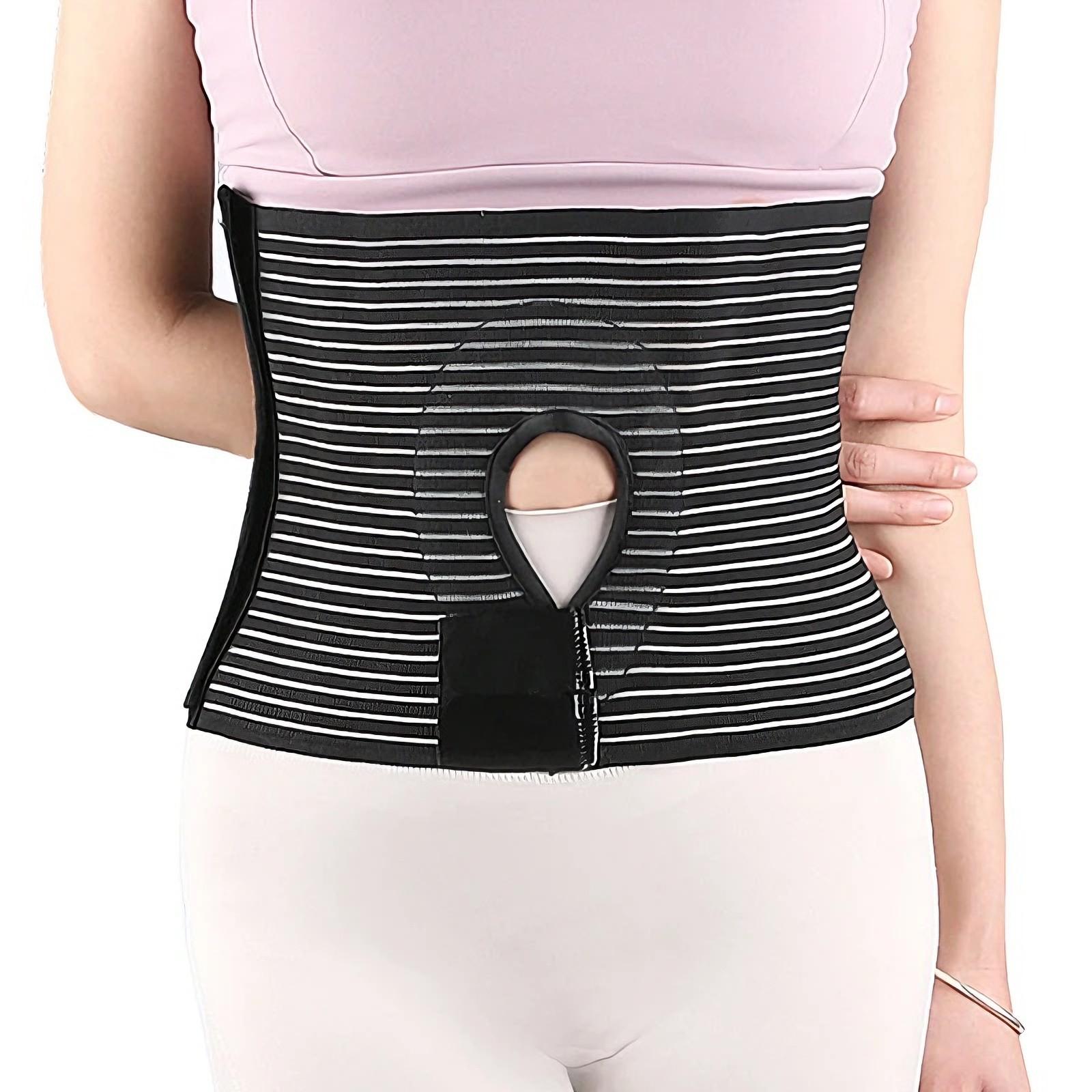 Ostomy Support Belt Adjustable Abdominal Binder for Colostomy Ileostomy Stoma Care, Elastic Waist Belt  Breathable Hernia Support Brace for Postoperative Care & Daily Comfort