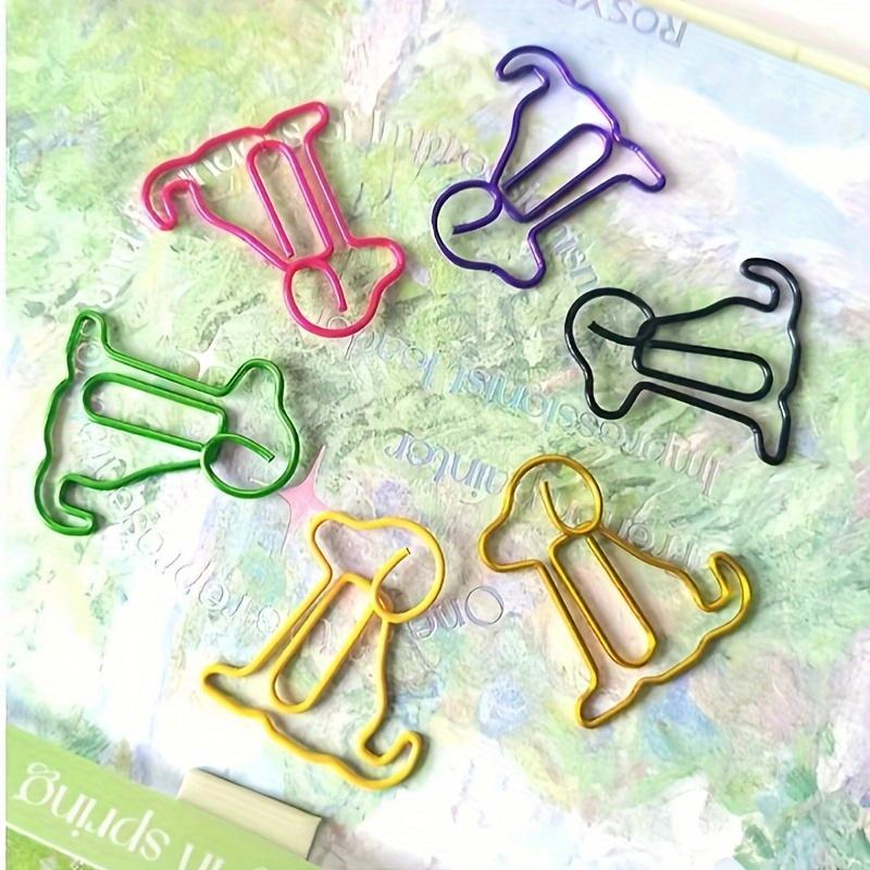 20pcs Colorful Animal Paper Clips - Cute Sitting Dog Design, Iron ...