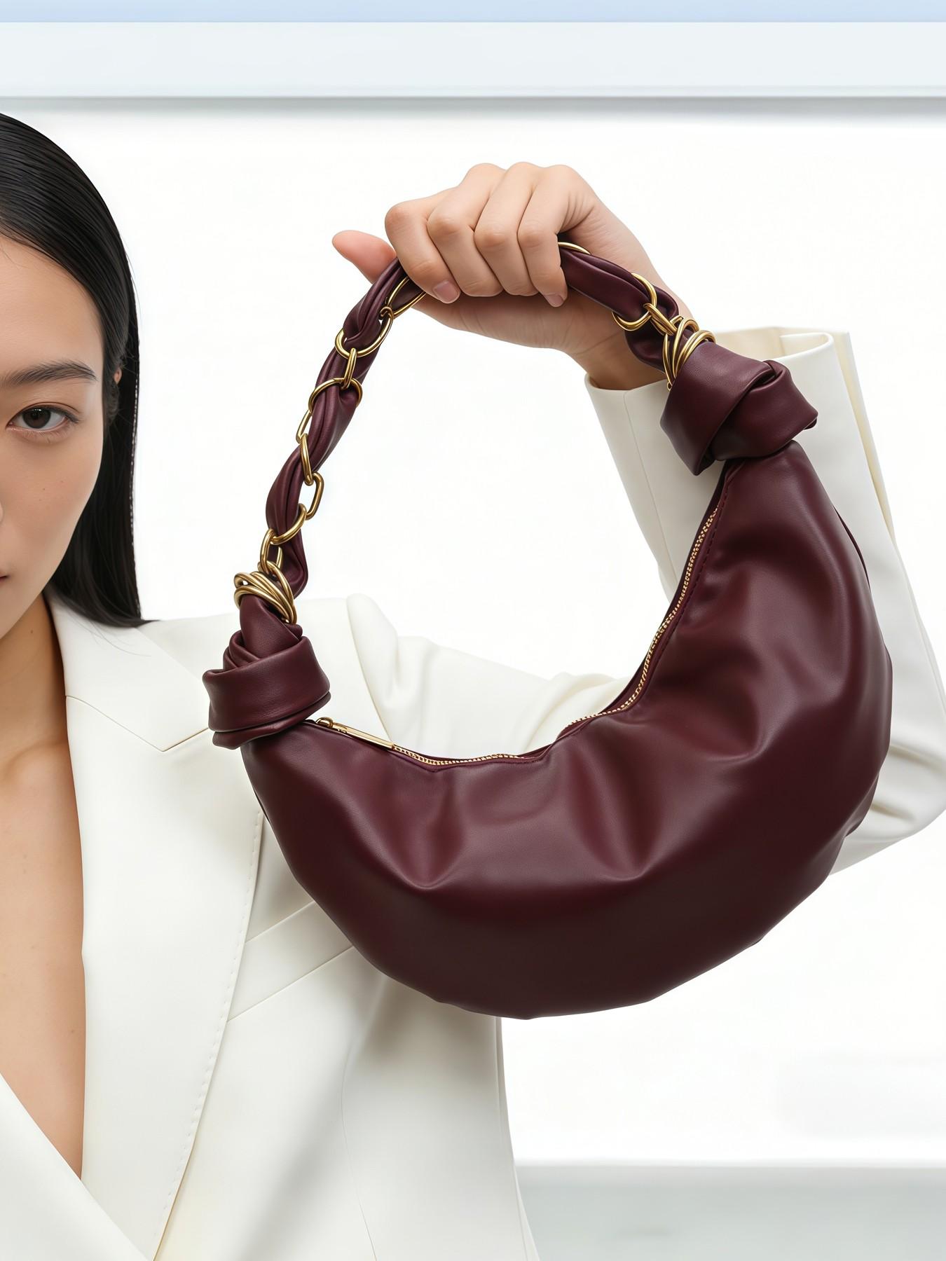 Fashion Crescent Handbag Simple Commuter Versatile Shoulder Bag, Stylish Crossbody Purse for Daily Use, Elegant Single Strap Design