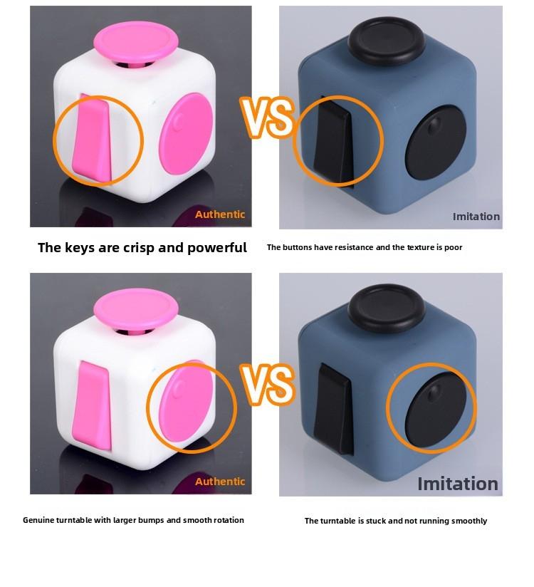 Fidget Cube & Fidget Dice Combo Adult Pocket Stress Relief Toy Fidget Tool Popular Office Desk Decompression Gadget for Anxiety