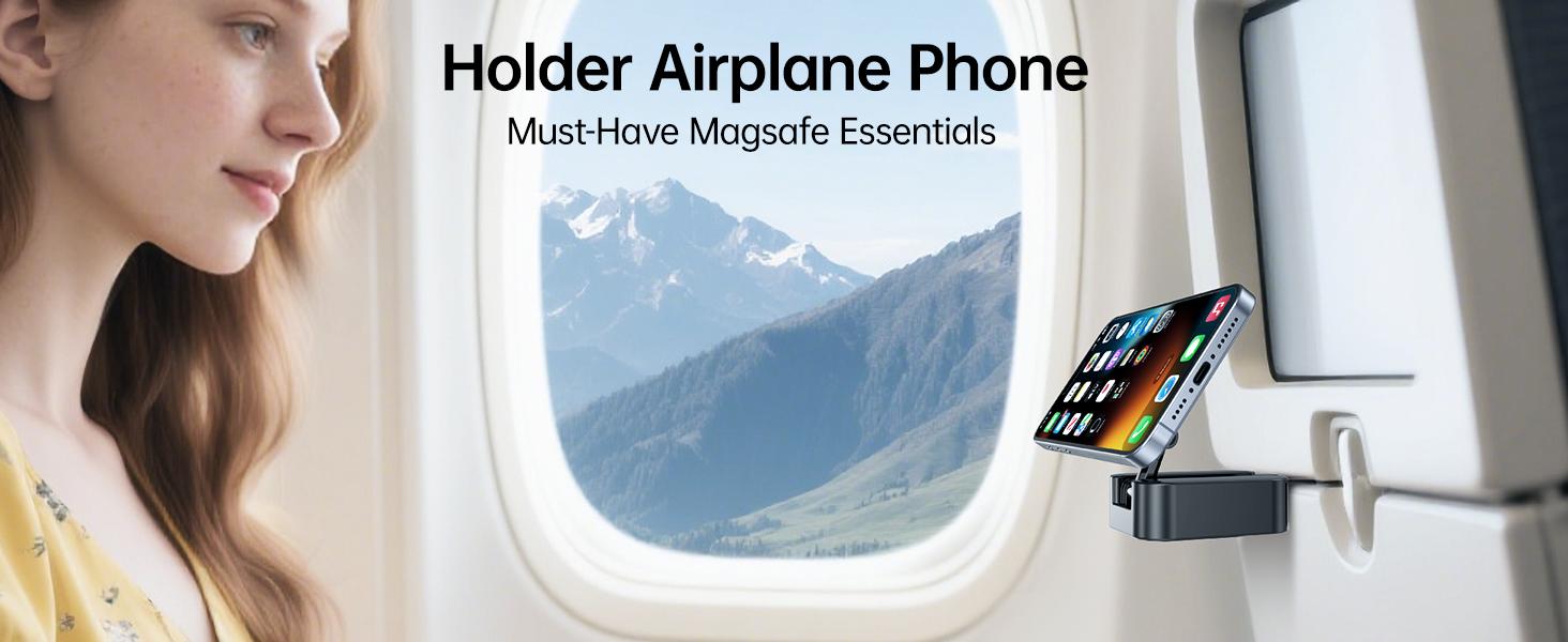 Travel Stand-MagSafe 2025 New 360° Rotating  Foldable Retractable Stand with Powerful Magnet, Women's Cell Phone Holder Travel Essentials,  Essentials, Hands-Free Magnetic Mini Travel Accessory