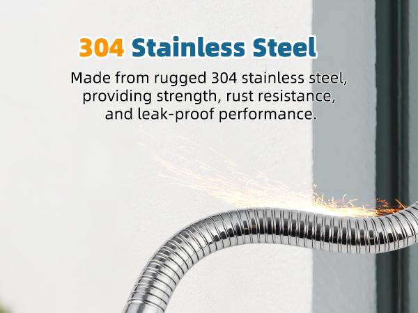 Hibbent All Metal Garden Hose Protector, Stainless Steel Flexible Hose ...