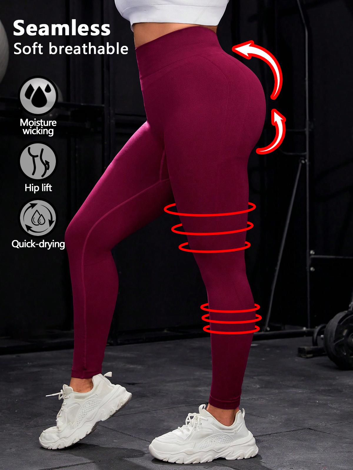 SUOVADUN CK002 Women's High-Waist Seamless Yoga Leggings Quick Dry, Stretchy Activewear Pants for Fitness Workout Casual Attire Athletic Stretchable Athleisure Style Bottoms