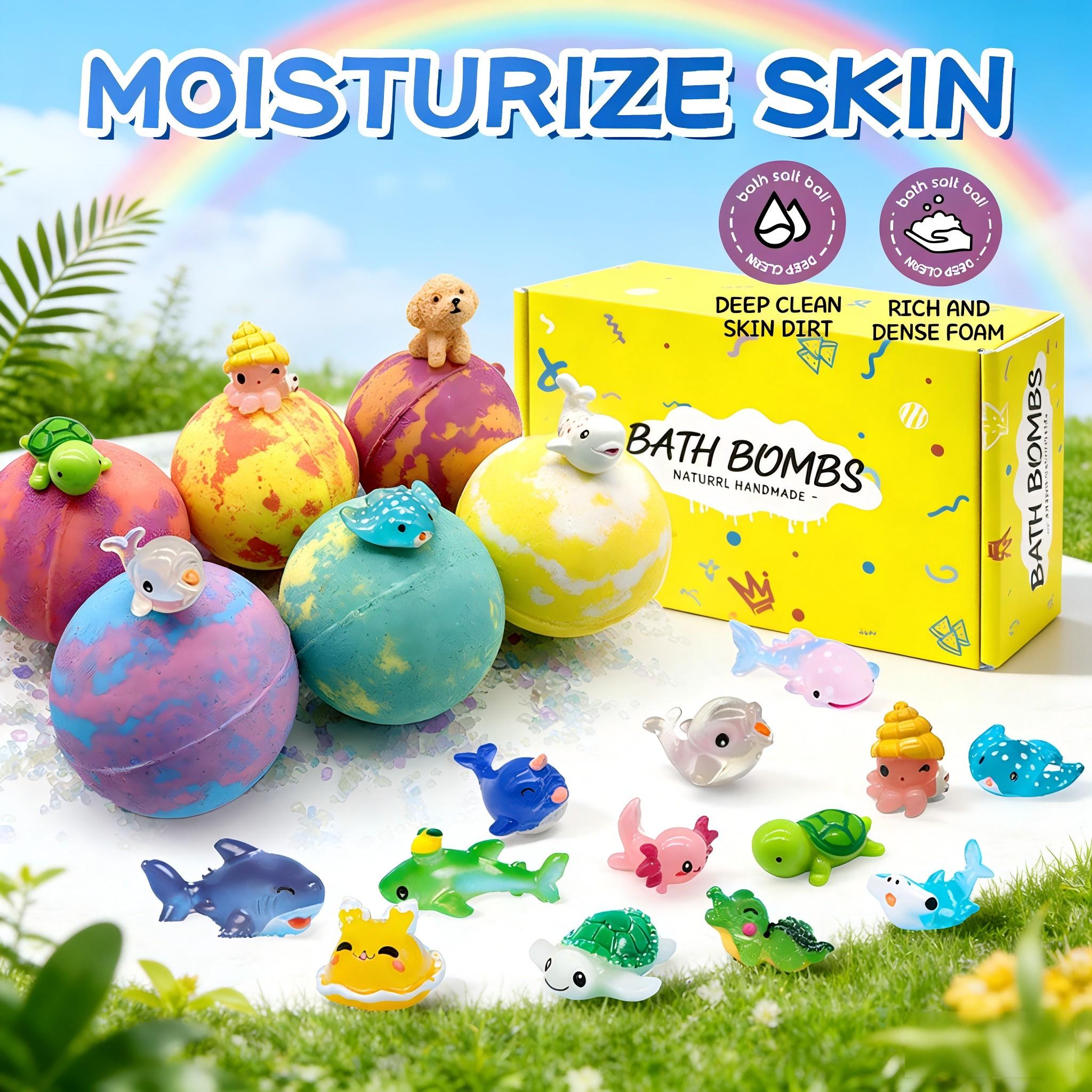 Moisturizing Bath Bombs, Lotion in the Water, Relaxing Bubble Bath, Gentle Moisture Boost, Ideal for Dry Skin Care