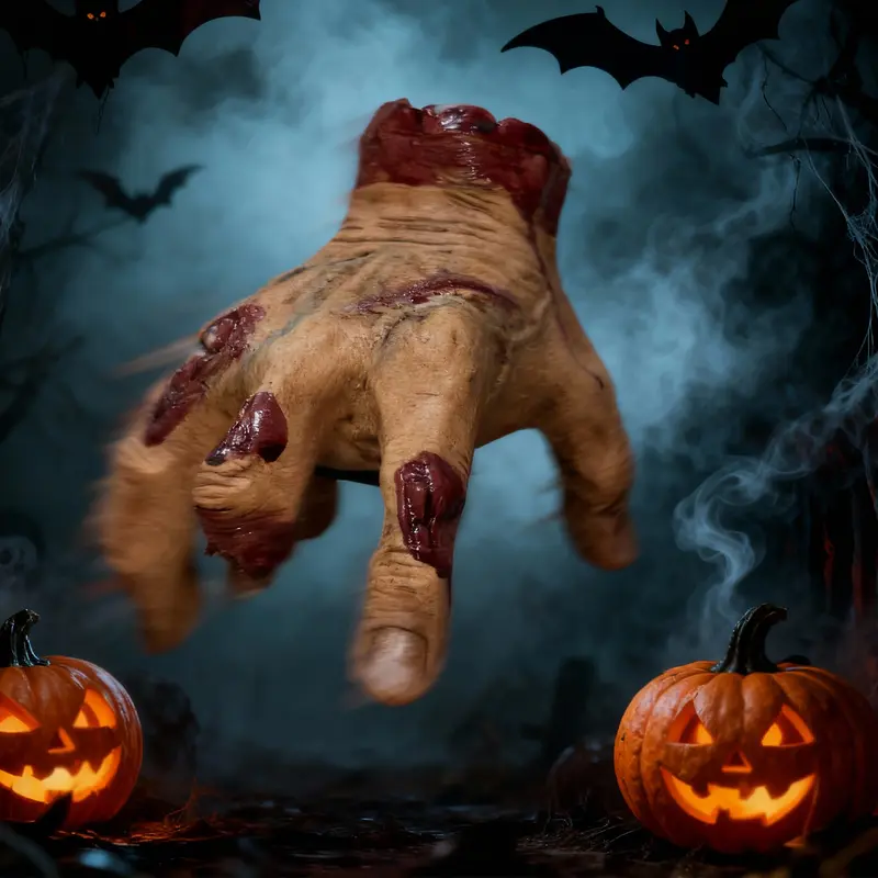 Self-walking and Sounding Hands sound effects Halloween Wednesday Addams Family Thing Hand Props spooky Creepy Scary Family Decorations Cosplay Hand by Addams Family Scary Decoration Gift Accessories for Decor Prank Props