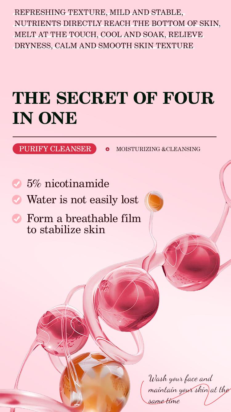 4-In-1 Moisturizing Cleansing Lotion 100g, Hydrating Face Wash for Smooth Skin, Gentle Formula for Daily Use, Ideal for All Skin Types