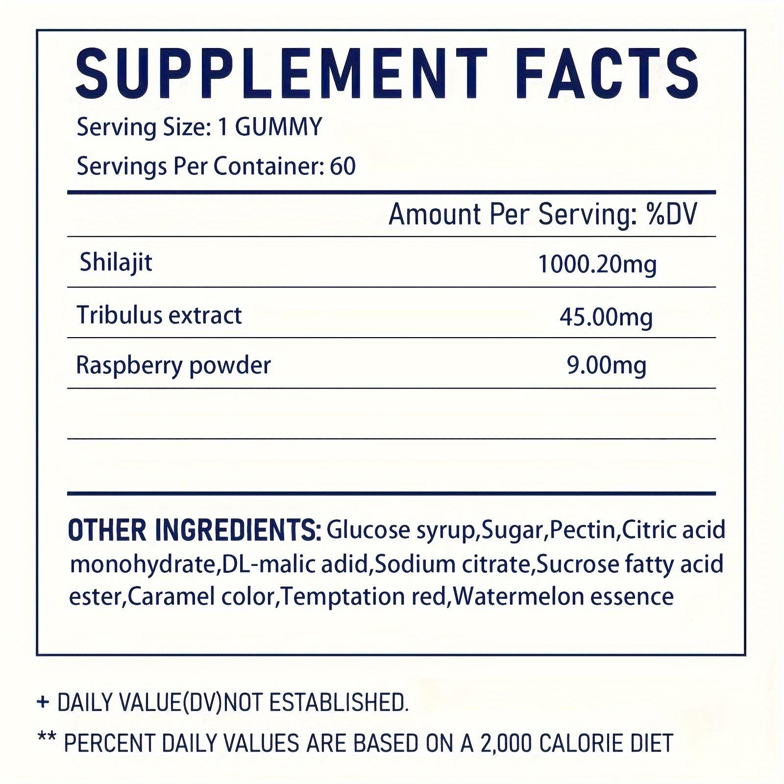 Shilajit Gummies Anytalk Helps Improve Energy Stamina Trace Minerals I for Men, Women 60 Gummy Healthcare Dietary Vitamin