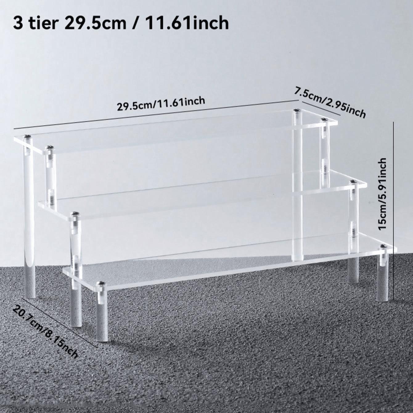 1PC Acrylic Display Stand, Transparent Acrylic Display Tube Holder for Perfume & Cosmetics, Single/tiered Design, Ideal for Showcase, Cosmetic Shelf