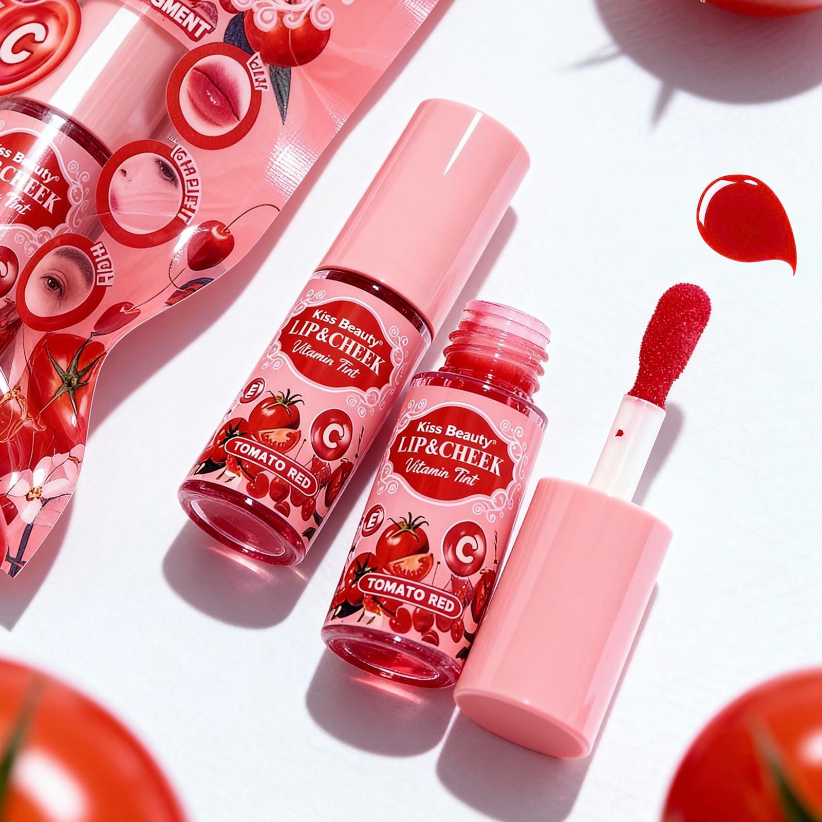 Dual-Use Lip and Cheek Color Liquid, Natural Whitening Lip Gloss, Easy Application, Perfect for Daily, Party, Fresh Makeup