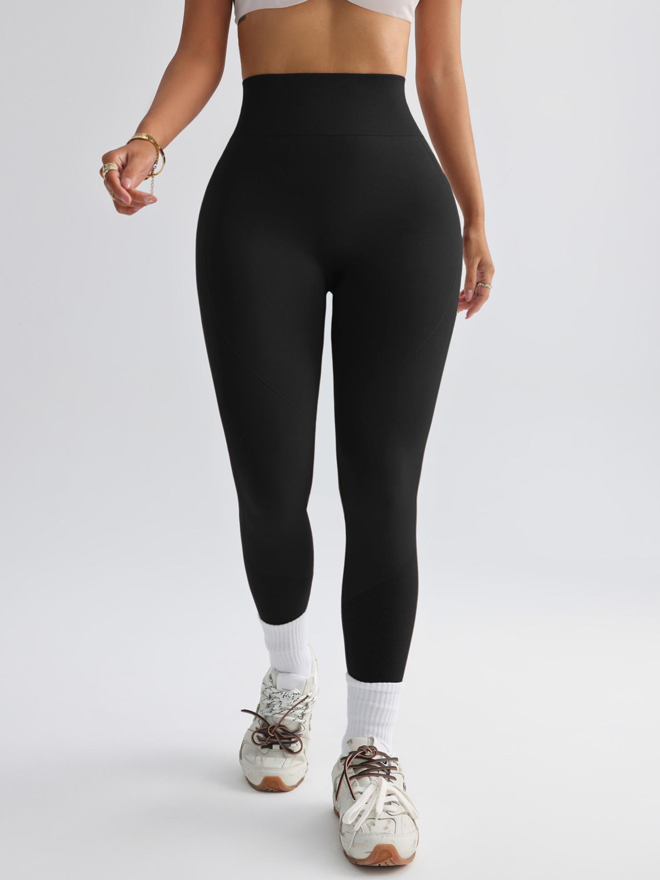 Women's High Waisted Yoga Pants, Butt Lifting Tummy Control, Sporty Style, Perfect for Sports and Daily Wear, High Stretch Leggings, Fall & Winter