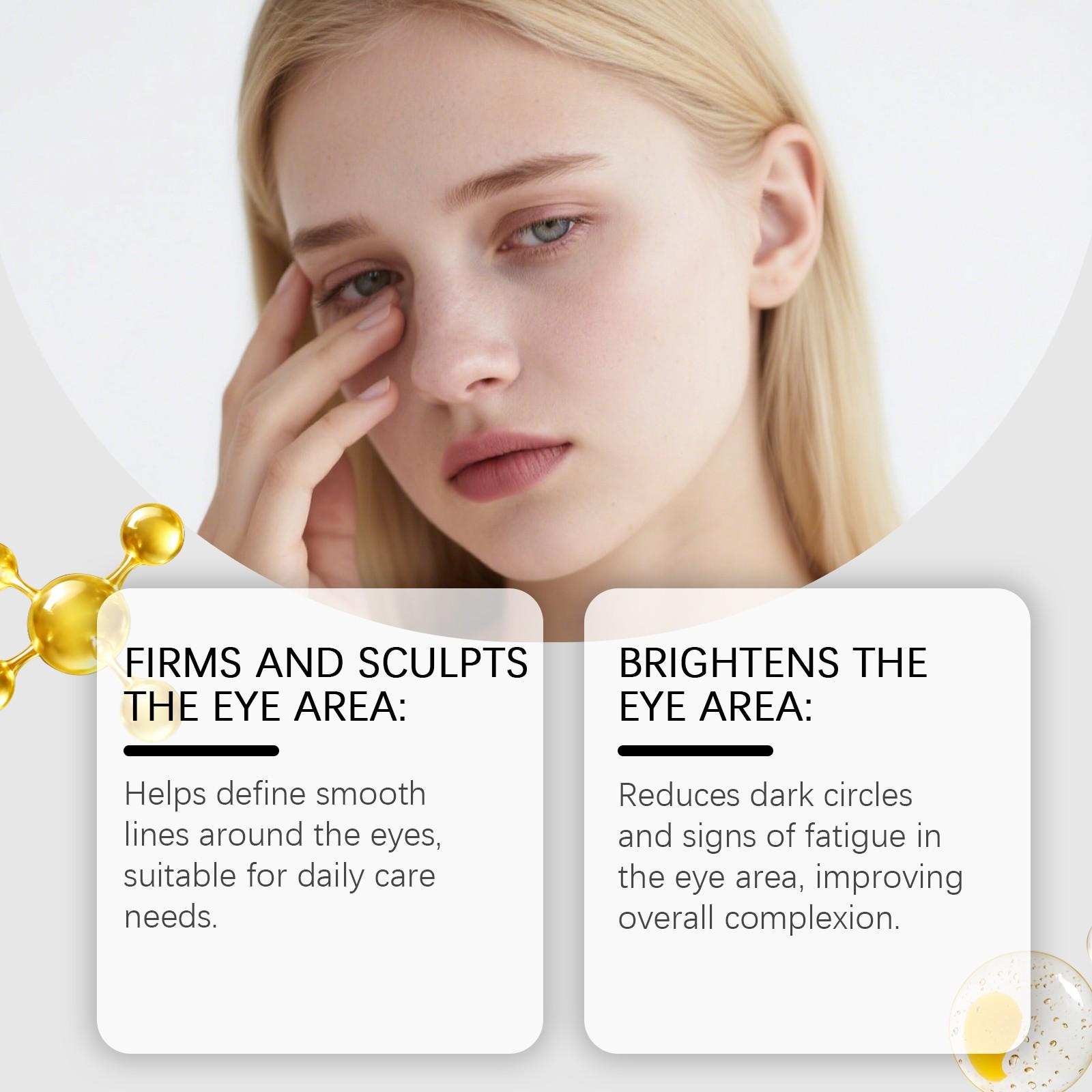 Niacinamide Hydrating Eye Cream, Gentle Care Locks Moisture, Improves Sagging Eyes, Non-Greasy, Portable Packaging