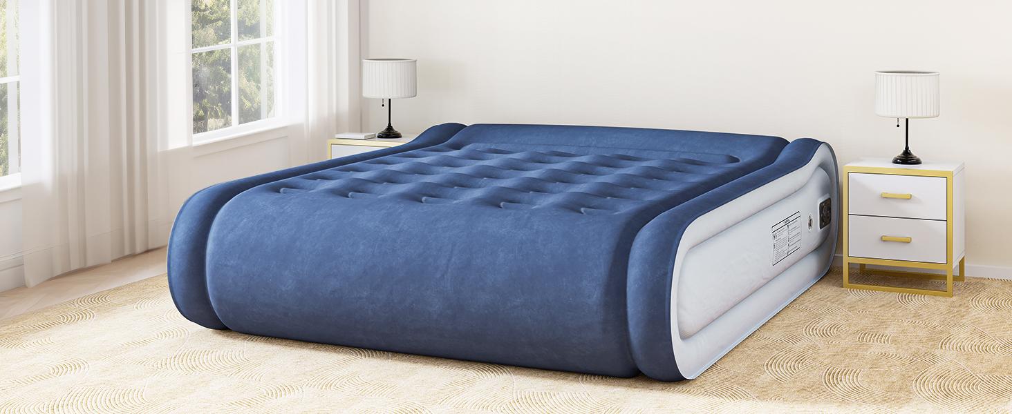 YITAHOME Twin/Twin XL Air Mattress Elevated Inflatable Mattress Blow Up Mattress for Camping, Home, & Portable Travel