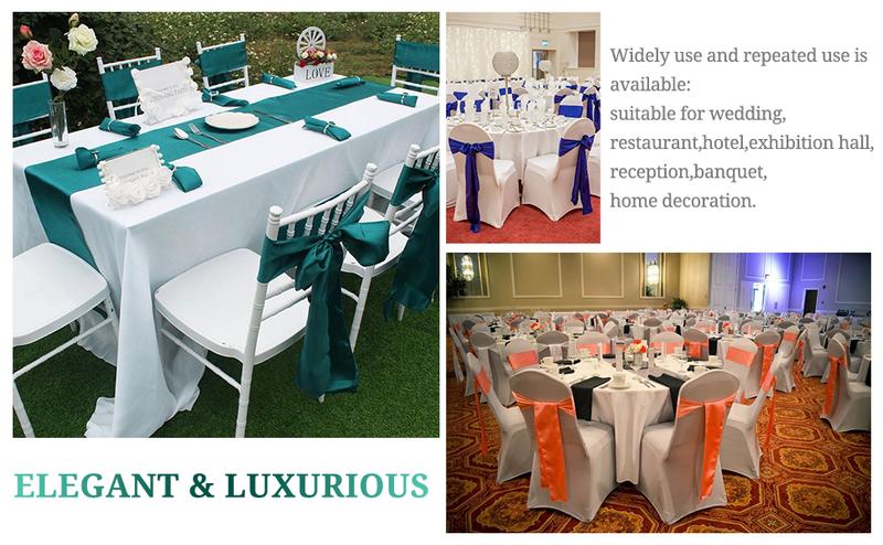 50 100 Pack Satin Chair Sash Chair Decorative Bow Removable Washable Chair Cover for Weddings Bridal Showers Baby Showers Birthday Parties Holiday Banquets Party Receptions Home Kitchen Dining Room Rustic Boho Elegant Wedding Decor