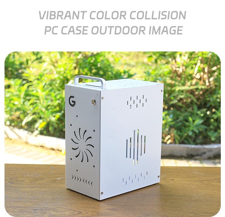 Mini Itx Computer PC Desktop Case, Home Use 2 Bay Nas Box, Compact Portable Handheld, Includes Accessories Screws Switch Handle Foot Pads