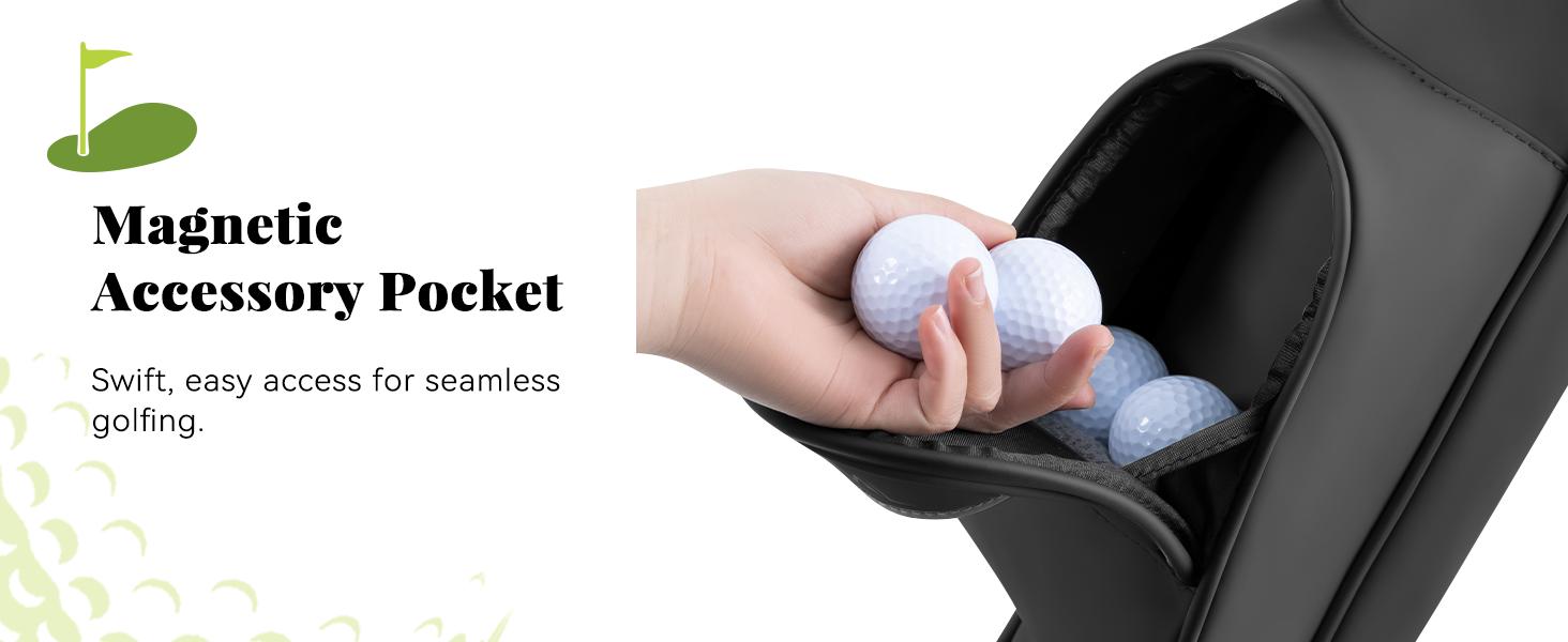 UNIHIMAL Small Par 3 Golf Bag Lightweight Synthetic Leather —Easy to Carry and Durable Pitch n Putt Golf Bag for Men & Women, Waterproof Design