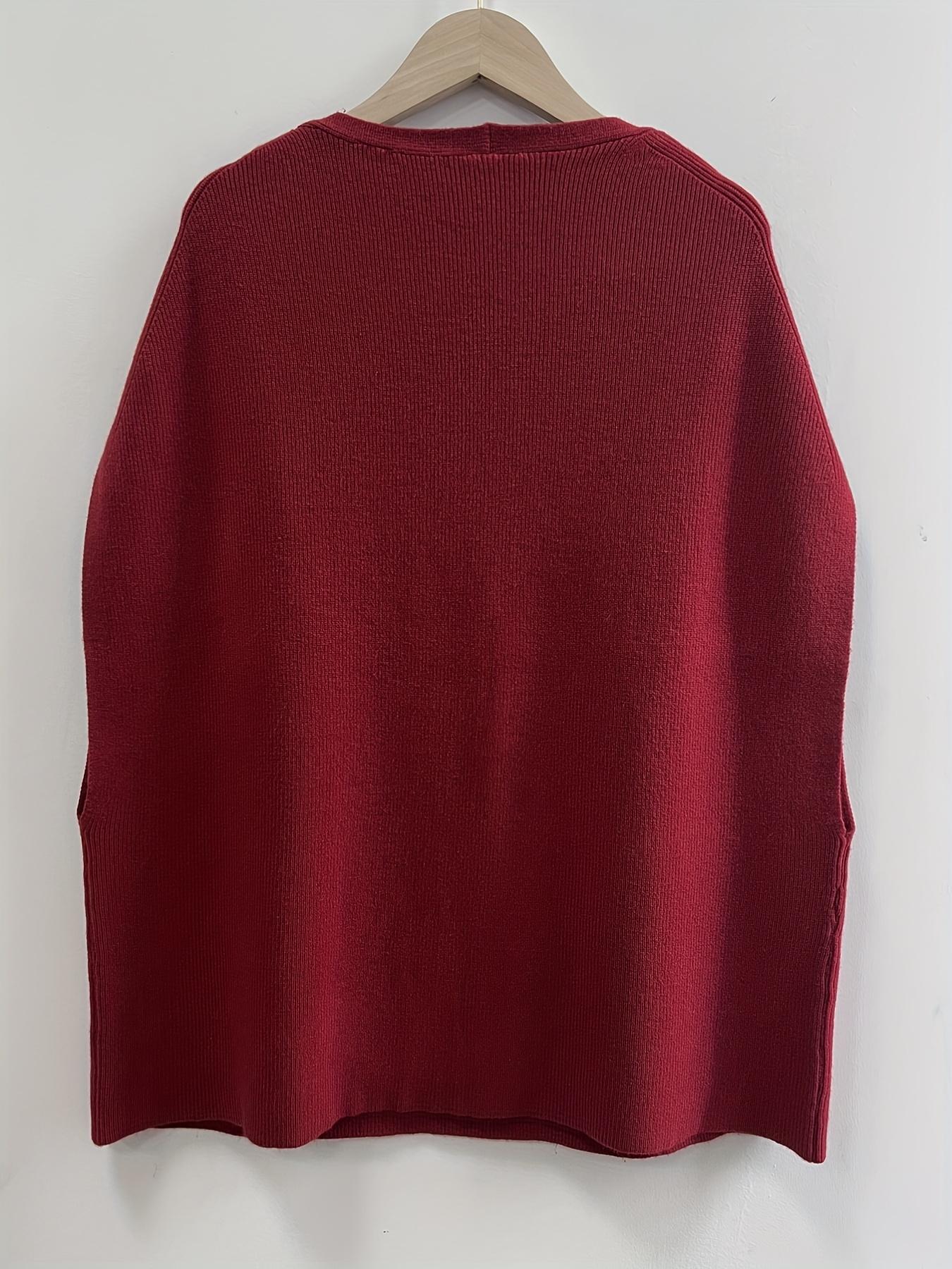 Loose Knitted Vest Fashion New Style French Chic Sweater Shawl Top, Casual Loose Fit Pullover, Stylish Women's Outerwear