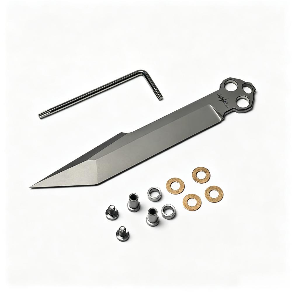 BanShu 88 Series Non-Sharp Replacement Trainer Insert, Dull Fake Edge DIY Swap Part For BanShu 8801&8803&8805Balisong Practice Gadget, Hollow Handle Flip Toy Spare Accessory