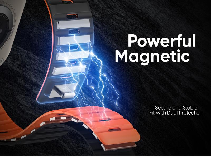 Suitisbest Magnetic Band for Apple Watch Band 49mm 46mm 45mm 44mm 42mm 41mm 40mm 38mm, Silicone Sport Band Replacement Strap for iWatch Ultra Series 11 10 9 8 7 6 5 4 3 2 1