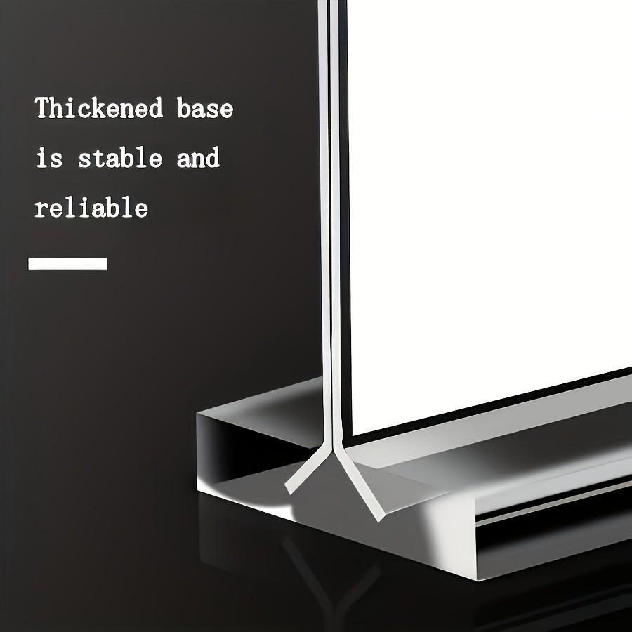 6-Piece Acrylic Menu Card Set, Transparent Wedding Table Number Holder, Double-Sided Frame, Ideal for Weddings, Parties, Special Events