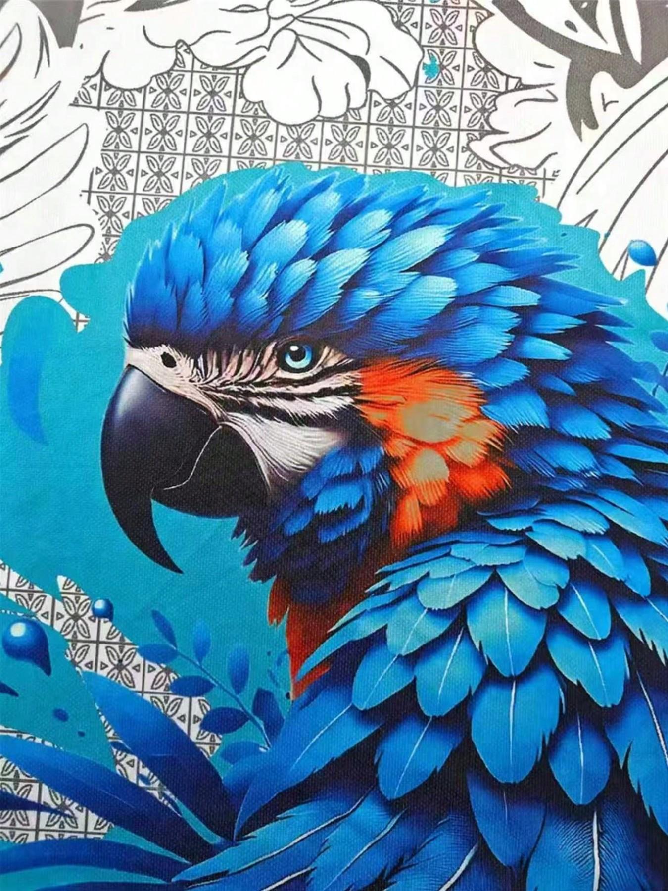 Brazilian Men's Sporty Tee & Rio Style Breathable Round Neck Top, Parrot Pattern Design, Lightweight Sweat-Wicking Fabric Ideal for Soccer Teams