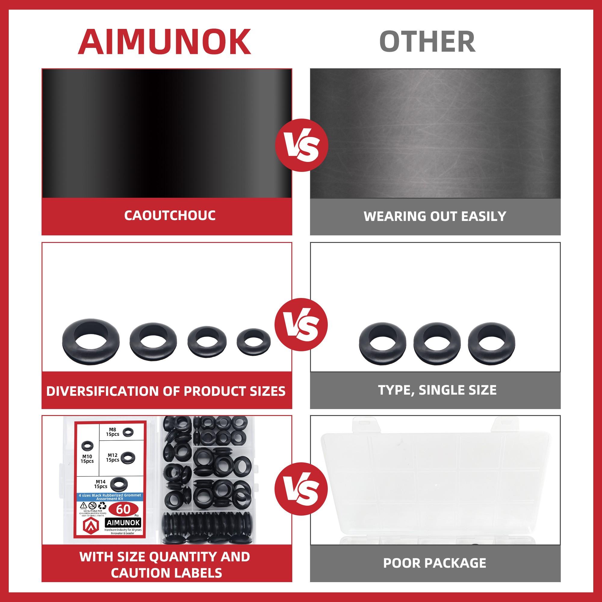 Aimunok Rubber Loop Wire Protector, Durable Cable Guard, Essential for Organizing Wires, Ideal for Home & Office Use, Reliable  Product，Rubber Grommet，Cable Grommet，Wire Grommet