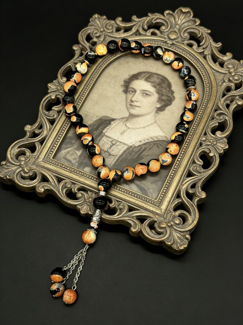 Natural Original Agate Prayer Beads, No Treatment Mala, Meditation Zen Bracelet