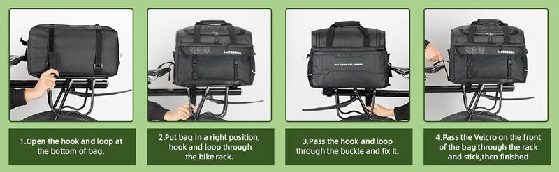 ROCKBROS Bike Trunk Cooler Bag Bicycle Rack Rear Seat Carrier Bag Insulated Bike Panniers for Bicycle Commuter Shoulder Bag 11L Storage Luggage Bags for Cycling Accessories e-Bike Cargo Travel