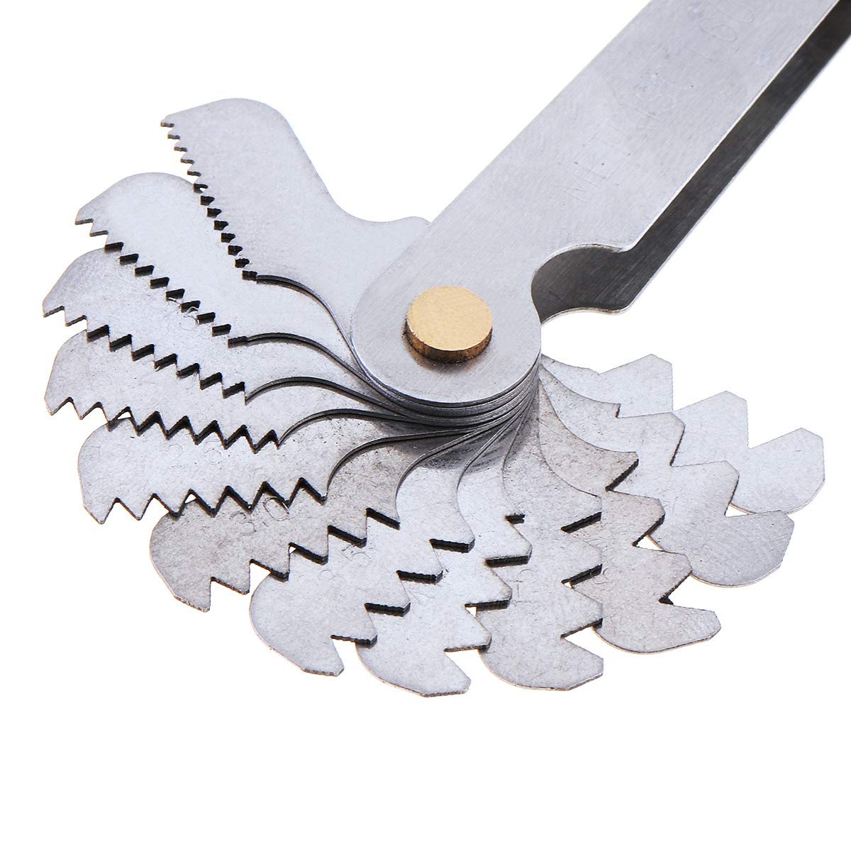 Metric Screw Pitch Gauge,60 Gauge Tool Stainless Steel Thread Gauge with 0.25-6.0 Range Metric Screw Pitch Gauge,60 Gauge Tool Stainless Steel Thread Gauge with 0.25-6.0 Range