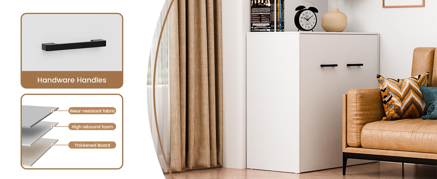 SLSY Murphy Bed with Mattress, Folded Cabinet Bed, Guest Bed Roll Away Bed Fold up Bed for Guest Bedroom, Living Room, Office,75" x 29"