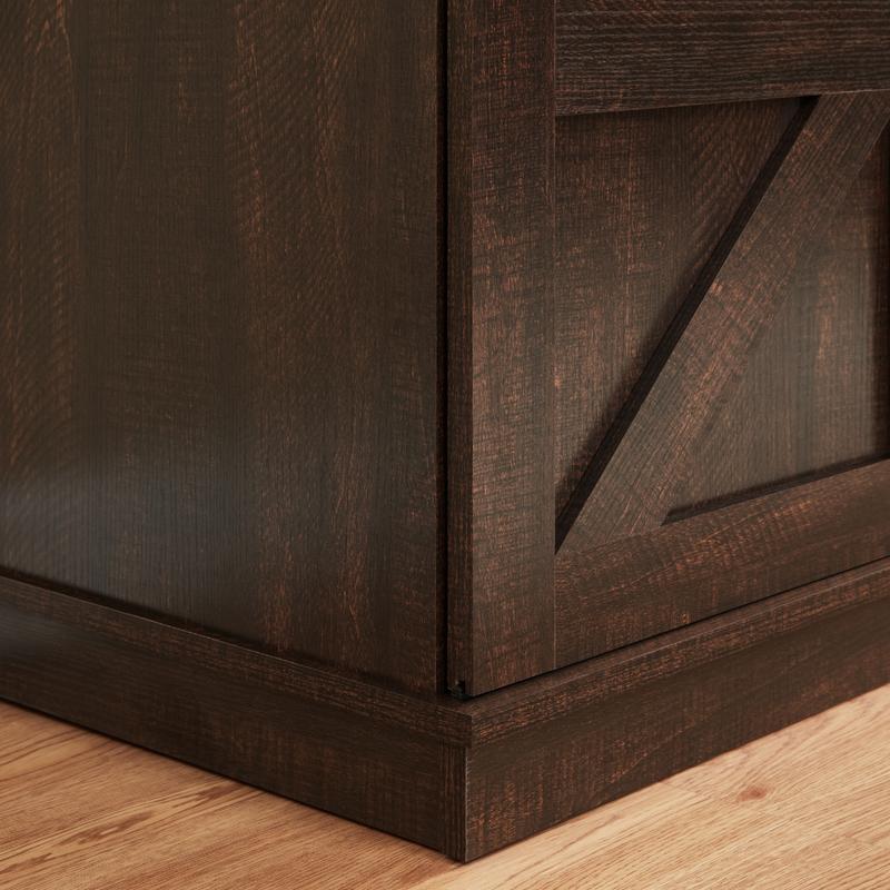 【TikTokShopBlackFriday】【Clearance】58" Farmhouse TV Stand and Entertainment Center for 65 Inch TVs, Rustic Media Console with Sliding Barn Doors, Storage Cabinets and Cable Management for Living Room Bedroom