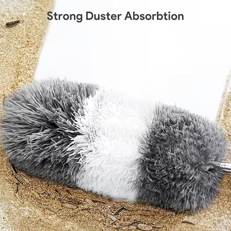 5pcs Retractable Microfiber Dusting Brush Set, Extendable microfiber duster, Home cleaning tool, Household cleaning tool, Reusable, Bendable Handle, 30-110inch, with Extension Pole, for Cleaning High Ceiling Fans, Furniture, Cars, Bathrooms, Kitchens