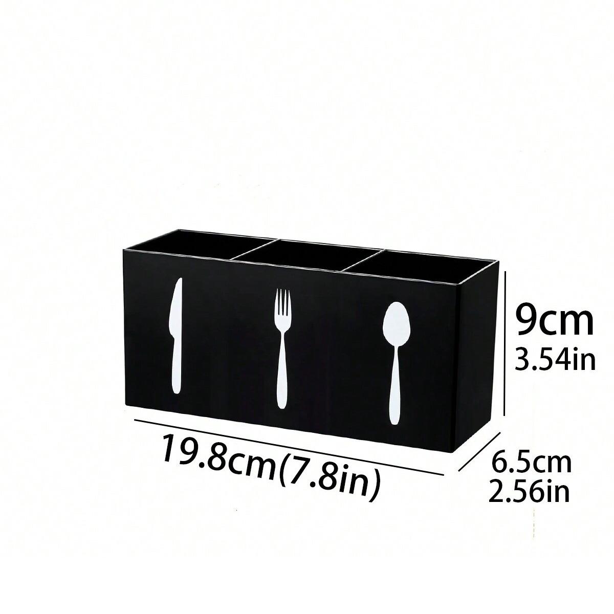 Multifunctional Kitchen Storage Organizer, Compact Plastic Utensil Rack for Spoons Knives Forks, Ideal Home and Restaurant Settings