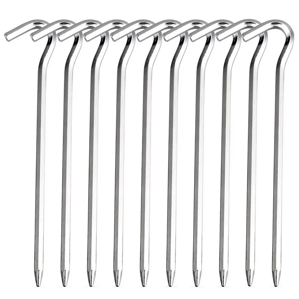 Lightweight Tent Pegs Campsite Ground Nails, 18cm Aluminum Alloy Shelter Tent Stakes, Durable & Portable Camping Accessory