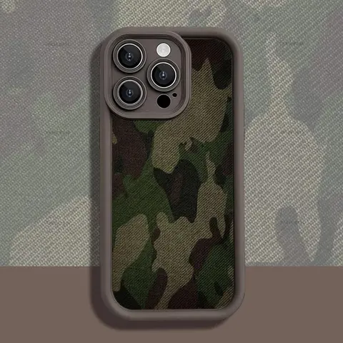 Camouflage pattern Phone Case for iPhone 17 AIR 17 PRO 16 PRO 15  PRO MAX  14 PLUS 13 PRO 12 11 PRO XS MAX X XR Samsung Galaxy S26 Plus S25 Ultra S24 S23 S22 Plus Shockproof Protective Cover Full Protection Anti-Drop