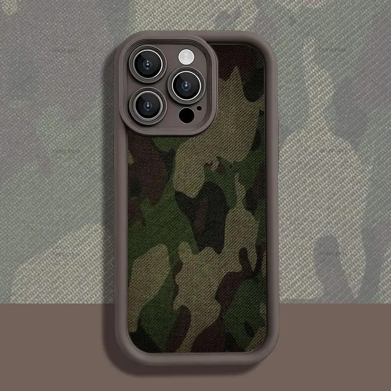 Camouflage pattern Phone Case for iPhone 17 AIR 17 PRO 16 PRO 15 PRO MAX 14 PLUS 13 PRO 12 11 PRO XS MAX X XR Samsung Galaxy S26 Plus S25 Ultra S24 S23 S22 Plus Shockproof Protective Cover Full Protection Anti-Drop